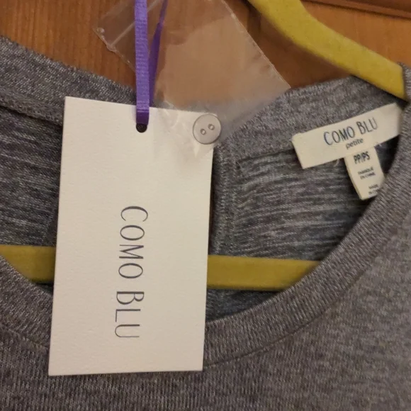 Como Blu Gray Wide Leg Knit Athleisure Jumpsuit Size Small - Picture 7 of 9